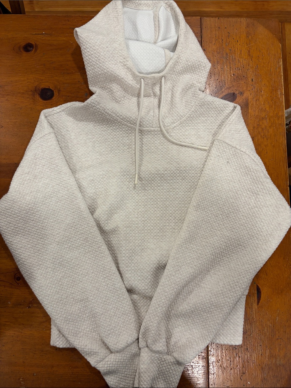 Old Navy Cream Hooded Turtleneck Pullover Sweater